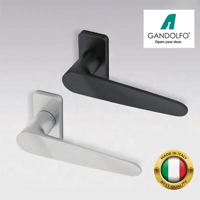 Coppia maniglie maniglia per porte interne mod. ELLERO alluminio stile moderno - Immagine 1 di 2