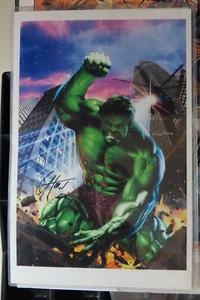 Increíble impresión artística de Hulk Greg Horn firmada 11x17 Marvel Hulk Smash - Imagen 1 de 1