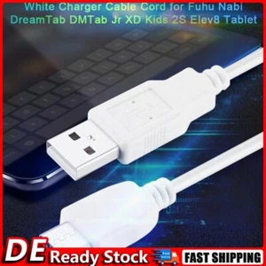 YouN 1 m Ladekabel für Fuhu Nabi/dreamtab dmtab-2S XD elev8, Weiß DE - Afbeelding 1 van 11