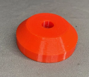 2 Pk Red Plastic Dome Turntable Adapter Inserts for 7” 45rpm Vinyl Records - Picture 1 of 1