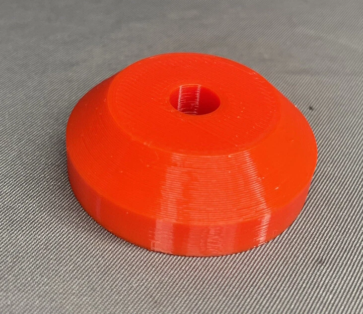 ESOURCE 2 Pk Red Plastic Dome Turntable Adapter Inserts for 7” 45rpm Vinyl Records