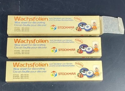 Stockmar Wachsfolien Decorating Wax 18 Sheets Per Box 7.75 x 1.5” Lot Of 3 New - Image 1 of 4