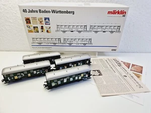 Märklin 4392 4-tlg. Wagen-Set 40 J. Baden Württemberg absolut Neuwertig OVP X378 - Bild 1 von 17