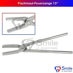 Pferde Feuerzange Hufschmied Schmiedezange Flachmaulzange 13 zol Edelstahl - Picture 1 of 3