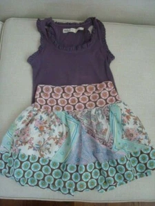 Boutique Mimi&Maggie Pink,AquaFull Skirt, Peek Purple Ruffle Top-Girls sz4 - Picture 1 of 12
