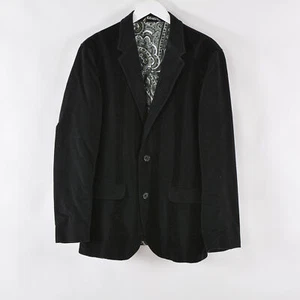 Hugo Boss Men's Blazer Sport Coat Size 50 Blazer Two-Button Jacket Black Cotton - Foto 1 di 5