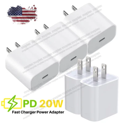 PD 20W USB-C Type C Fast Charger Power Adapter Block For iPhone 16 15 14 13 12 8 - Image 1 of 4