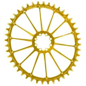 Garbaruk 1x 8-Bolt Oval Road/Gravel Kettenblatt. Gold - Bild 1 von 1