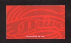 Tarjeta de visita de béisbol de ligas menores Greenville Drive Greenville SC Red Sox - Imagen 1 de 2