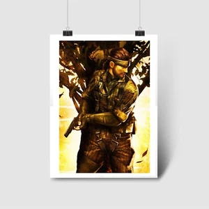 Big Boss Being Hunted MGS Snake Eater Poster | Classic Game High Quality Prints - Picture 1 of 5