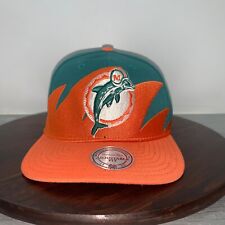 Mitchell And Ness Miami Dolphins NFL Football Sharktooth Snapback Hat Cap