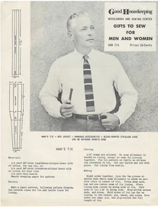 Vintage 1950s 4 page Gift Patterns Skinny Tie Eye Glasses Case Wallet Purse MCM - Picture 1 of 1