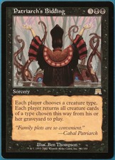 Patriarch's Bidding Onslaught NM Black Rare MAGIC MTG CARD (ID# 249470) ABUGames