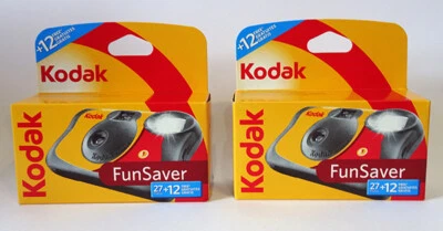 2 x TWO Kodak Fun Flash Disposable SUC Camera 27exp. + 12 FREE = 39exp. UK  BNIP - Image 1 of 4