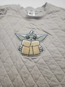 Star Wars Quilt Style Kids Anime Baby Yoda Sweatshirt - Picture 1 of 3