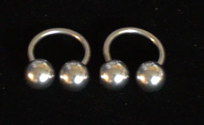 1 Par 12g Bola Grande 316L 10mm 8mm 6mm Acero Quirúrgico 316L Pezón Herradura Regalo Foto 1 de 4