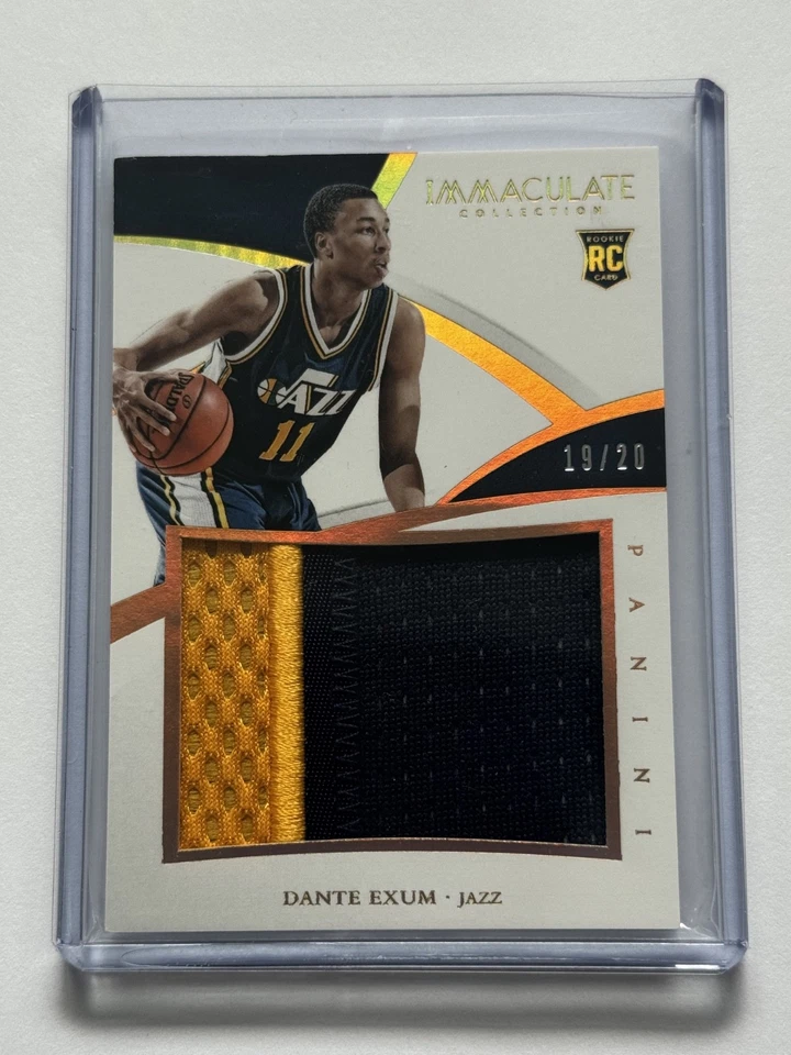 Parche de camiseta Dante Exum 2014-15 Panini Immaculate Rookie RC #19/20 Foto 1 de 2