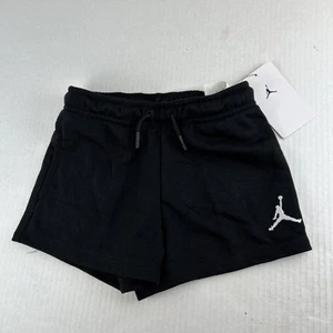 Jordan Black Sweat Shorts Ages 4-5 Girls Small New 762 - Picture 1 of 9