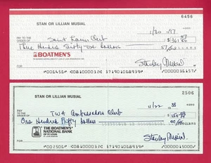 STAN MUSIAL CHECK SIGNED STANLEY ST LOUIS CARDINALS ** NOT STAMPED OVER NAME! ** - Picture 1 of 1