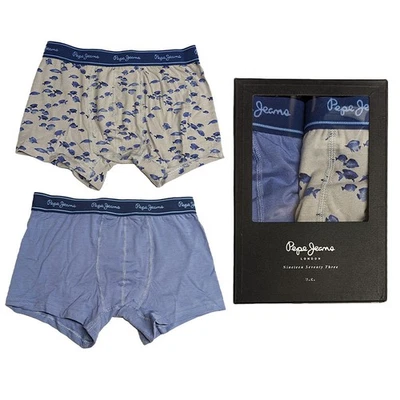 Pepe Jeans London PMU10160 Hombre Maletero Bóxer 2 Pack Algodón Elástico Nuevo - Imagen 1 de 4