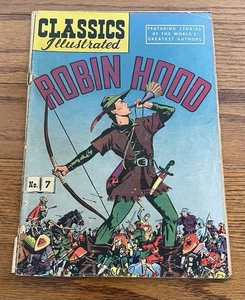 Classics Illustrated comic: Robin Hood # 7 (HRN 64) Gilberton Pub - Foto 1 di 2