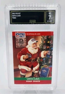 SANTA CLAUS NFL 1990 PRO SET HEAD COACH GMA GRADED NM 7 - Bild 1 von 2