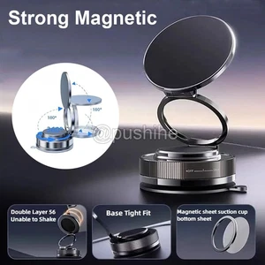 Vacuum Strong Magnetic Phone Holder Suction Cup Car Stand Foldable Car Mount USA - Picture 1 of 10