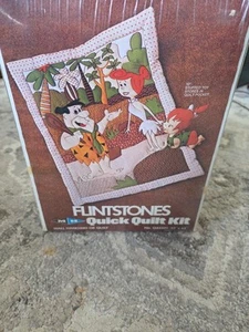 Vintage MH FLINSTONES Quick Quilt Kit 32"x45" Neu im Karton, versiegelt oder Wandbehang selten - Bild 1 von 3