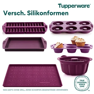 Tupperware Silikonformen versch. Größen Waffeln Donut Backunterlage Backformen - Bild 1 von 13