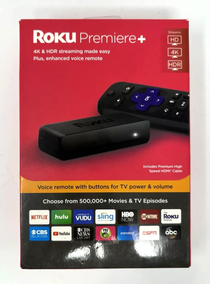 Roku Premiere+ Digital Media Streamer - 3921RW- QIK FREE SHIP - Image 1 of 1