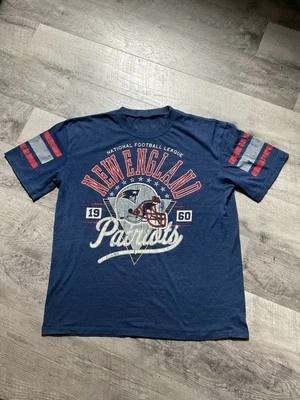 Camiseta azul vintage de los New England Patriots de los años 90 talla XL - puntada única Foto 1 de 4