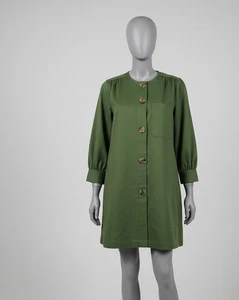 Biesen grün Blake Kleid Langarm Relaxed Fit Minikleid Größe XS - EUC - Bild 1 von 9