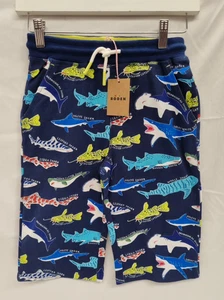 Mini Boden Boys Shark Printed Shorts Navy Blue/Multi Size 9-10Y 140cm - Picture 1 of 6