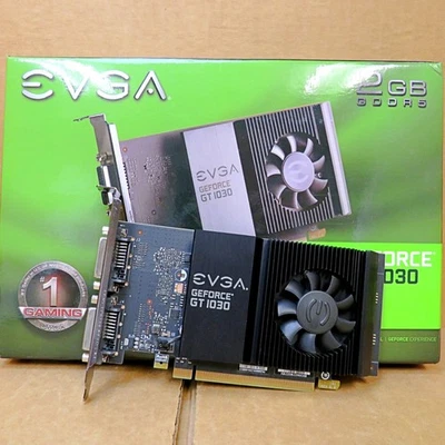 EVGA GeForce GT 1030 SC Graphics Card with 2 GB GDDR5 (Full Size/Single Slot) - Image 1 of 4