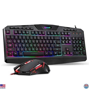 Redragon S101 RGB Gaming Keyboard & M601 Mouse Combo - Programmable Backlit Set - Picture 1 of 6