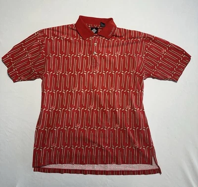 Винтажная футболка-поло Tabasco Sportswear L красная с логотипом Hot Sauce 90-е - Изображение 1 из 4