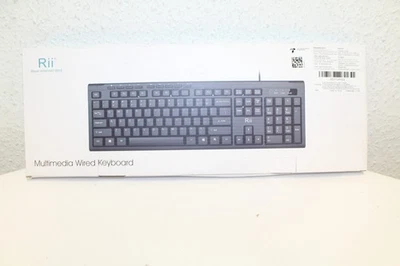 Rii Kabelgebundene Multimedia-Tastatur Neu Rechnung MwSt - Bild 1 von 3