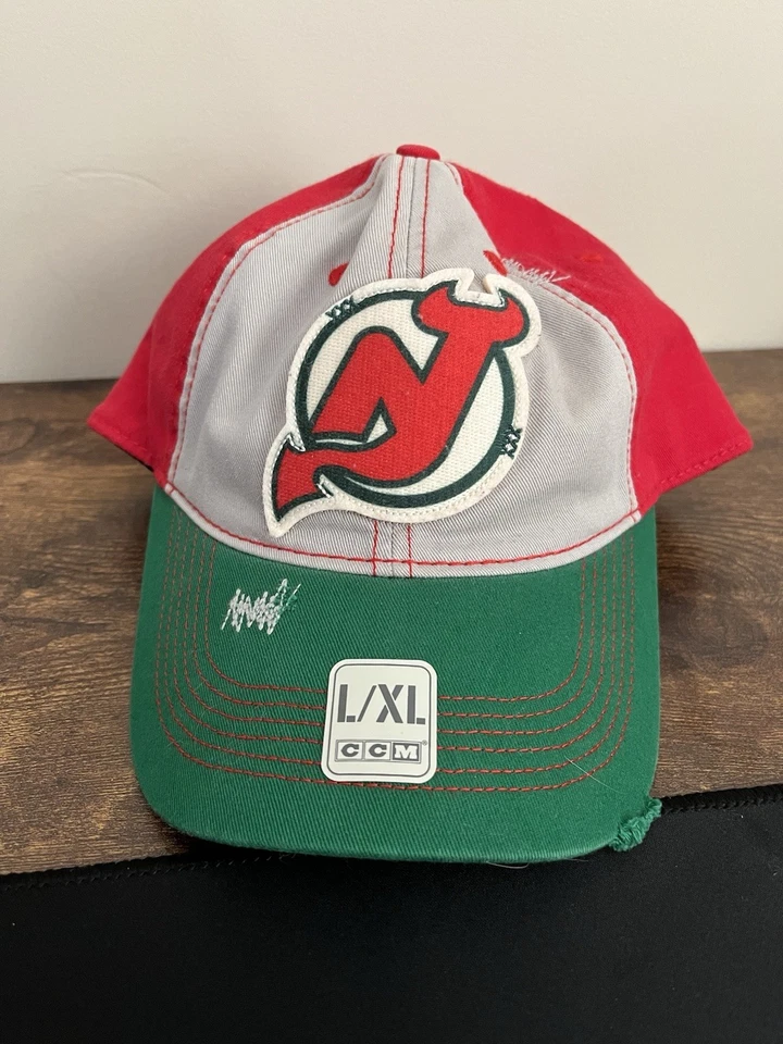 Gorra New Jersey Devils CCM roja/verde, flexible, tallas L/XL NUEVA CON ETIQUETAS Foto 1 de 4