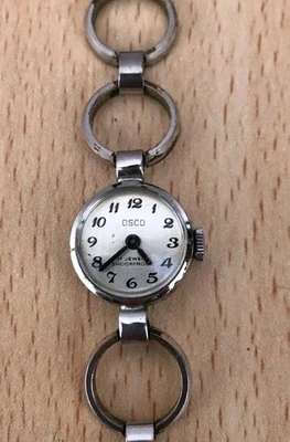 Reloj mecánico vintage de 16 mm a prueba de golpes para mujer OSCO 17 joyas hecho en Suiza años 70 Foto 1 de 4