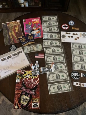 Junk Drawer, $1 & $20 Star Notes Silver Morgan! Disney Comic, Stamps $2 Bills - Image 1 of 4