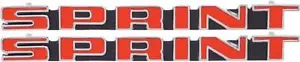1968 - 1969 FIREBIRD SPRINT ROCKER PANEL MOLDING EMBLEM SET "SPRINT" - Picture 1 of 1