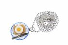 Toast With Fried Egg On Teller Necklace Breakfast Miniblings Porcelain 31 1/2in