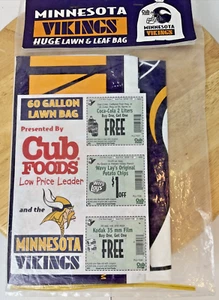 Vintage 1999 Minnesota Vikings NFL Football Lawn & Leaf Bag Yard Ornament NEW - Picture 1 of 3