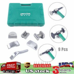 9pcs Set Hand Car Auto Body Work Hammer Fender Tool Dent Crowbar Repair Kit NEW - Picture 1 of 15