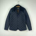 Barbour Land Rover Defender Mullbarton Quilted Jacket Mens Small Blue Padded
