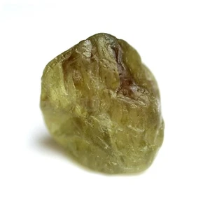 Superb Certified 7.15ct Natural Unheated Olive Green Sapphire Madagascar Rough - Picture 1 of 4