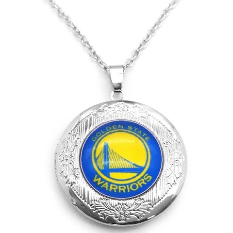 Golden State Warriors Womens 925 Silver 20" Link Chain Necklace Photo Locket D16 Cover