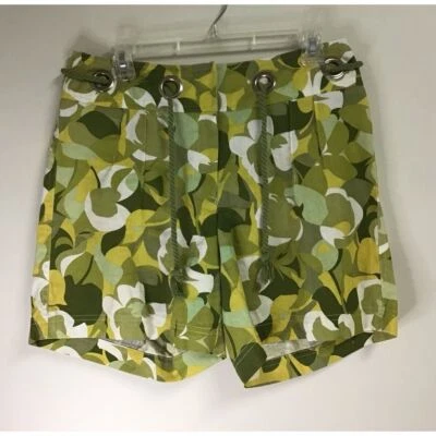 Willi Smith Green Linen Blend Shorts Women's Size 8 - Image 1 of 4