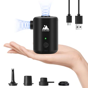 Electric Air Pump For Inflatable Air Mattress Camping Bed Pool Toys Portable - Picture 1 of 11