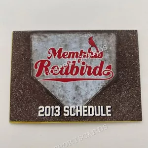 2013 Memphis Redbirds calendario de bolsillo Cardenals béisbol menor - Imagen 1 de 2